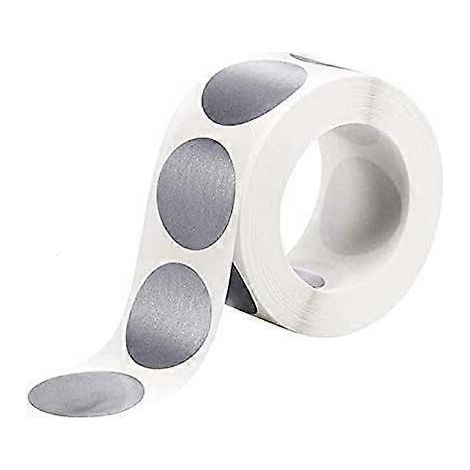 300 autocollants ronds à gratter de 2,5 cm (1 pouce) pour fêtes et événements, Silver Station (1/5)