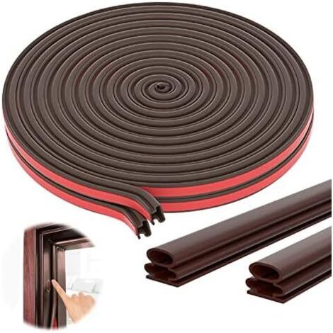 Joint de porte et fenêtre en caoutchouc silicone 10m – Bande de scellage I-profil – Adhésif fort – Isolation phonique et thermique (1/5)