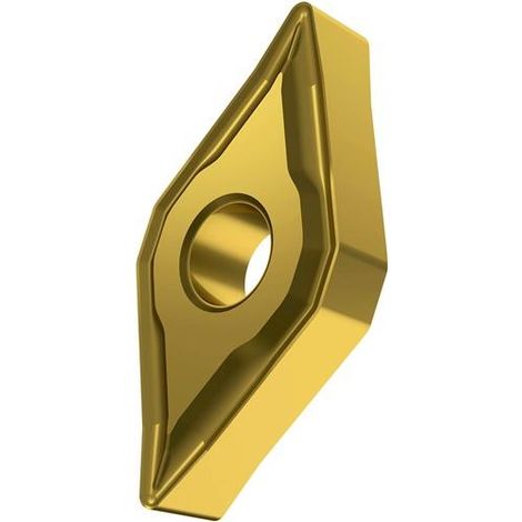 Drehwendeschneidplatte ISO DNMG 150608E-NF:T8315 D.5,16mm PVD beschichtet Gold (1/2)
