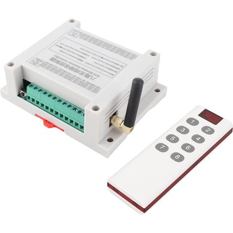 Module relais 8 canaux 10 A CC 12 V-36 V avec commande de lampe et télécommande (1/5)