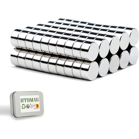 100 Pièces Petits Aimants Ronds Puissants en Néodyme 6x3mm (1/5)