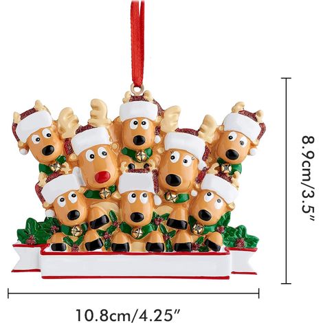 Pendentif renne personnalisé, décoration à suspendre au sapin de Noël (1/5)