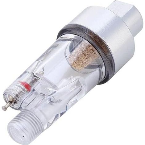 Piège à Eau Airbrush, Mini Filtre à Air en Ligne 1 / 8in Tuyau Connecteur Humidité pour Pistolet Aerographe