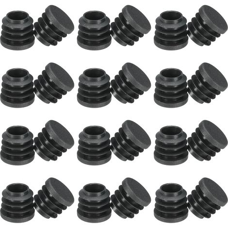 24 Paquets Bouchon de Trou en Plastique Rond 3/4 Pouce Noir (1/5)