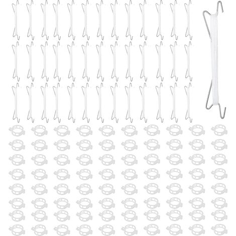 Crochet de Support de Tomate,40 Pièces Crochet de Tomates de Jardint avec 10m de Corde et 80 Pièces Clips de Support,Crochet De Tomate De Jardin,Tomate Crochets,Support à Tomate