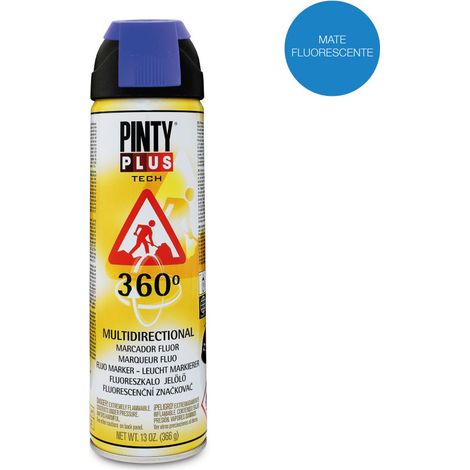 Peinture Aérosol Fluo Bleu Marquage Fluorescent 360° - Pinty Plus (1/3)