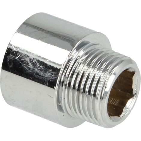 Rallonge de robinet 3/8'' x 15 mm laiton chromé