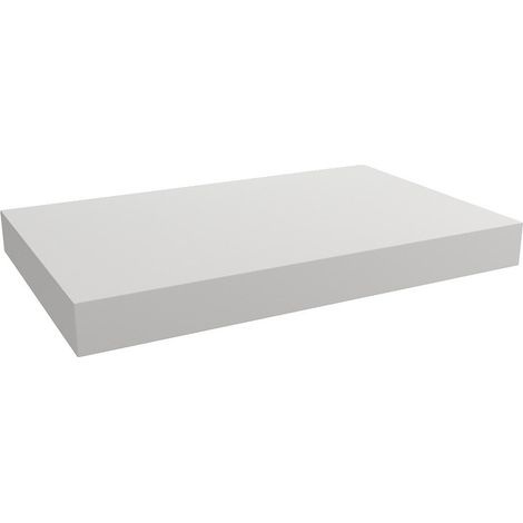 Naturel – Plan vasque 80x50 cm DO8050B – Surface stratifié blanc brillant – Épaisseur 8 cm pour installation facile – Fixations non incluses