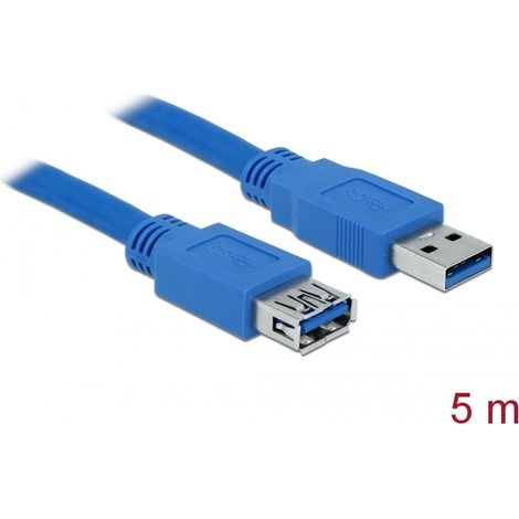 Cable USB 3.0A Extension M/F 5m AZUL