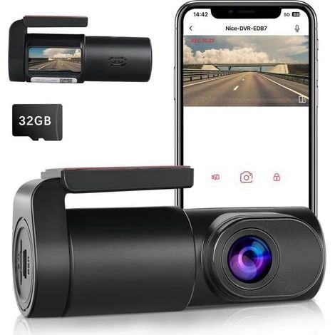 Caméra embarquée - Caméra frontale - 1080p - Wi-Fi - Mini écran 0,96 pouce - Carte SD - Surveillance du stationnement - Vision (1/4)