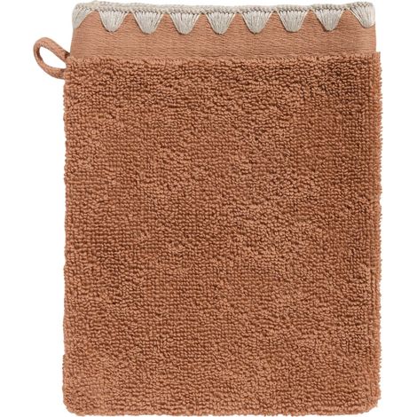 Gant de toilette en Éponge unie et point feston triangulaire  NERYDA