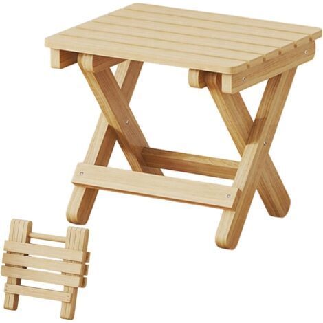 Stool - Portable Stool, Perfect Step Stool, Portable Folding Chairs Outdoor Foldable Camping Stool Heavy Duty Camping Stool Wooden Footrest for Camping Accessories (1/5)