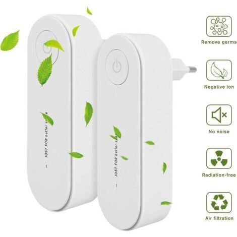 Plug-in Air Purifier, 2 Packs Mini Air Purifier Quiet Operation Air Scrubber for Pet Allergens, Smoking Room, Apartment Bedroom Kitchen Toilett (1/3)