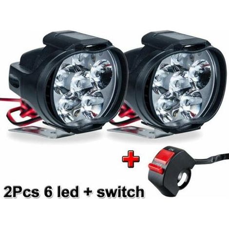 LED-Motorradscheinwerfer, Zusatzscheinwerfer, Fahrlicht geeignet für Motorräder, ATVs, UTVs, Rollerbeleuchtung, BR-Vie THSINDE--TRIMEC (1/2)