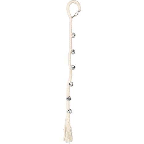 Clochette Éducative pour Chien en Coton Tricoté Main - Sonnette de Porte Décorative pour Dressage, Argenté (1/5)