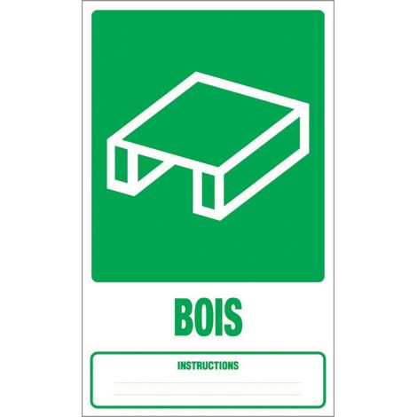 Panneau Dechets bois - Rigide 330x200mm - 4000640