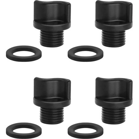4 Pièces Bouchon de Vidange Pompe Piscine avec Joints Toriques, Accessoires Remplacement Filtre à Sable et Purge, Bouchon Sonde et Raccord Universel pour Système Nettoyage Piscine (1/5)