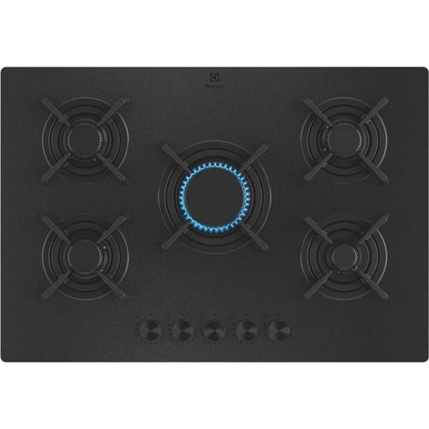 Electrolux KGG753723L. Colore del prodotto: Nero, Posizionamento dell'apparecchio: Da incasso, Dimensione della larghezza del piano cottura: 75 cm. Certificazione: CEUKR. Tipo di controllo: Manopo...