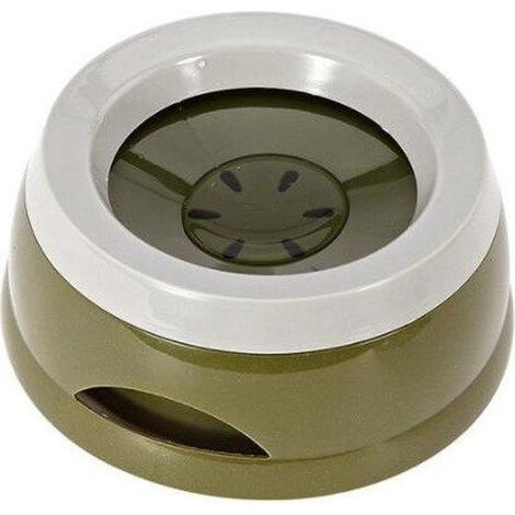 Gamelle anti-éclaboussures pour chien et chat 17 x 8 cm, abreuvoir anti-fuite et anti-bave pour animaux, vert foncé