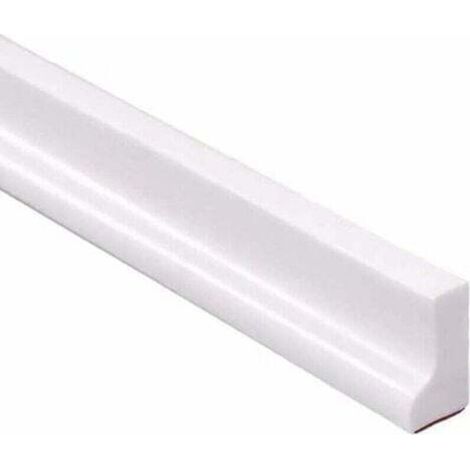 Bande d’étanchéité pour douche et baignoire – Séparation sèche/humide, 100 cm, blanc, PVC souple et résistant (1/5)