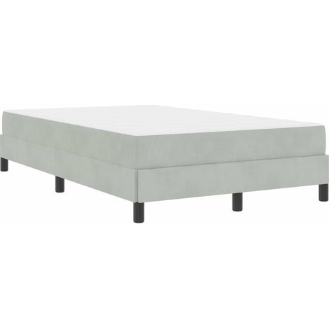 Maison Exclusive - Letto a molle con materasso Grigio chiaro 120 x 200 cm Tessuto