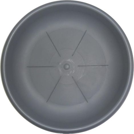 Sottovaso Tondo Cm. 22 Grigio Per Vaso Da Fiori Bama (1/4)