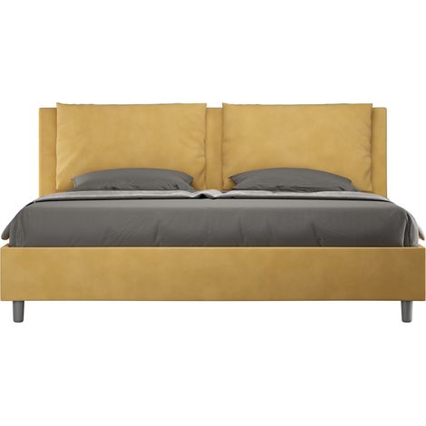 Letto Matrimoniale Large 180x200 cm con Rete Antea Ocra (1/5)