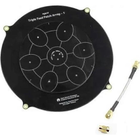Antenne FPV 150 mm à triple alimentation 5,8 GHz 14 dBi, émetteur d'image, panneau plat, pour drone FPV, noire (1/5)