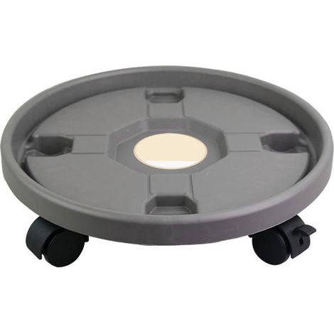 Un support à roulettes pour pots de fleurs la base ronde est équipée de roulettes et peut être utilisée aussi bien à l'intérieur qu'à l'extérieur. (1/5)