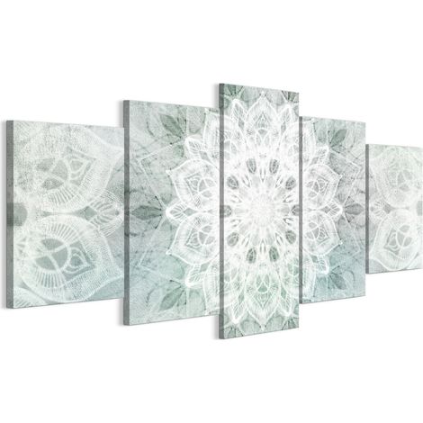 Bild auf italienischer Leinwand, 100 x 50 cm, Pentaptychon – Boho-Stil – Hintergründe und Muster. Bild auf italienischer Leinwand, 150 x 75 cm, Pentaptychon – Boho-Stil – Hintergründe und Muster. (1/5)
