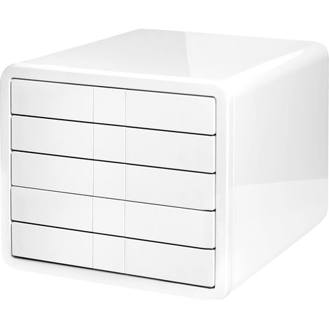 HAN 1551-12, Cassettiera i-Box, cassettiera innovativa e premiata in qualità superiore. Con 5 cassetti chiusi. Bianco. (1/4)
