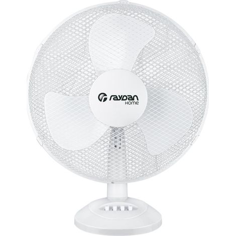 Tischventilator 40 cm (16 Zoll), 40 W, 3 Geschwindigkeitsstufen, Komfortweiß, Raydan Home