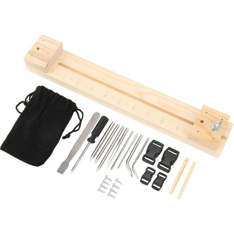Cadre à tisser en bois, aiguille en acier pour paracorde, outil de tissage de bracelets en paracorde à faire soi-même (1/5)