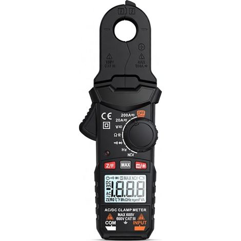 Pince ampèremétrique – True RMS 2000 points – 600V, 200A AC/DC – Résistance, capacité, fréquence, diode (1/5)