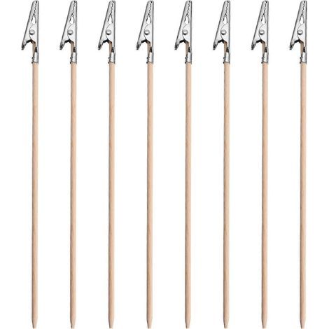 Packung mit 100 Bambus-Krokodilklemmen für DIY-Projekte – 17,00 x 0,80 x 0,50 cm (1/4)