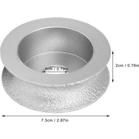 Meule Diamant Concave 7,3cm Pierre Verre Céramique (1/5)