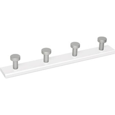 GRUCCIA IN LEGNO 4P CROMO B.BIANCO
