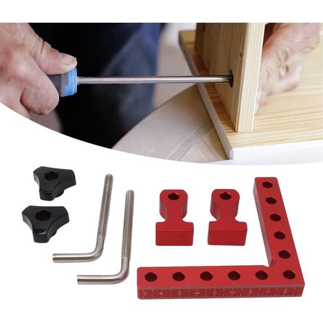 Soporte de posicionamiento de 90° fabricado en aleación de aluminio para el montaje de marcos y armarios, juego de 7 piezas, tipo 2 (1/5)