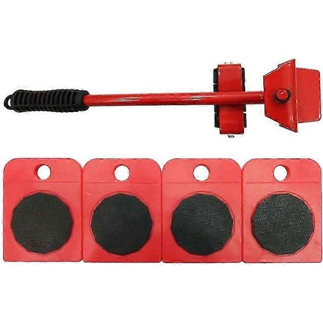 Kit de manutention et de transport avec roues et barres, plateforme élévatrice mobile, machine de déménagement de meubles, machine de déménagement robuste, machine de déménagement portable (HF) (1/5)