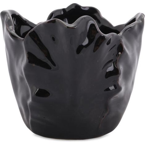 Ciotola decorativa nera a forma di fiore (1/3)