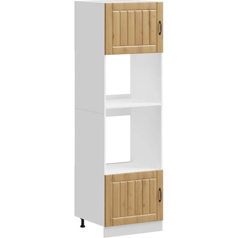 Maison Exclusive - Armarios para horno 2 piezas "Lucca" de madera