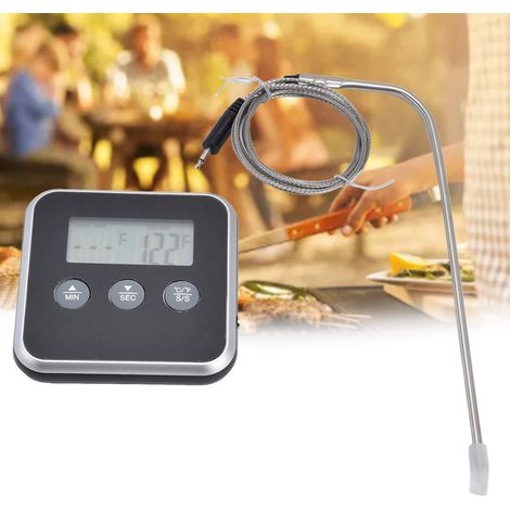 Thermomètre Multifonction Intelligent Oven avec Trois Boutons LED [Thermomètre] [Thermomètre Digital à Affichage LED] pour Barbecue Cuisson Pâtisserie Matériel ABS et Inox Incluant Sonde et Manuel (1/5)