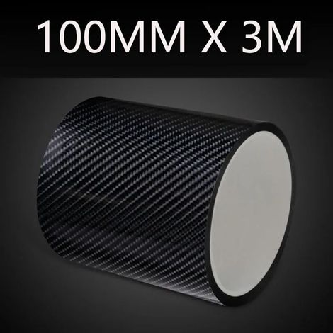 (100 mm x 3 m) Autocollants de protection pour voiture en fibre de carbone 5D : protection contre les rayures,protection pour seuil de porte et pare-chocs (1/3)