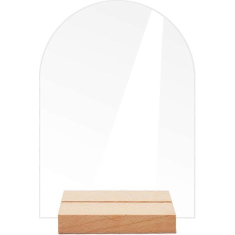 12 Stück DIY Blanko-Acryl-Tischschilder, transparente Schilder mit Ständer C--