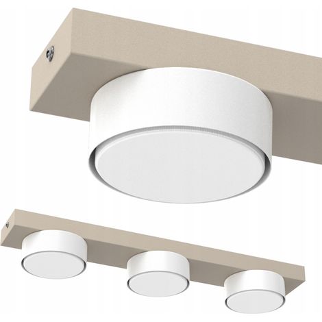 LED-Deckenleuchte Loft Plafond GX53, kaschmirweiß, polnische Dekorationsleuchte, 3-flammig (1/4)