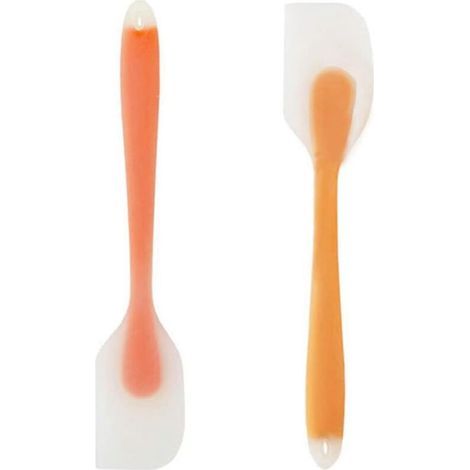 Spatule de Pâtisserie en Silicone Résistant à la Chaleur – Lot de 2, Antiadhésif, Idéal pour Mélanger, Racler et Tartiner (1/4)