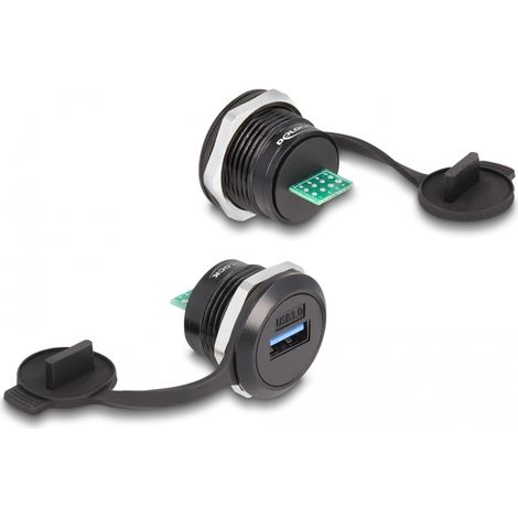Delock Conector USB 3.2 Gen 1 Tipo-A a PCB integrado con tapa protectora contra el polvo