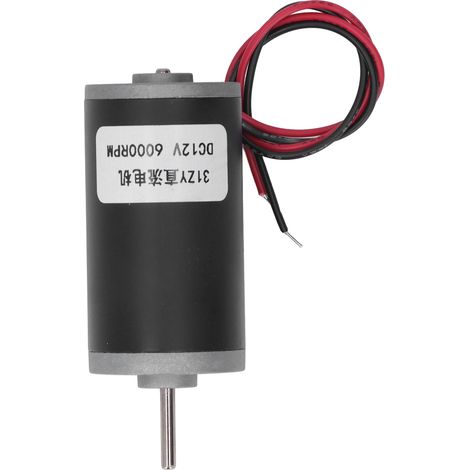 Moteur électrique à aimant permanent 12V CC, réversible sens horaire/antihoraire, couple élevé, haute vitesse 6000 tr/min (1/5)