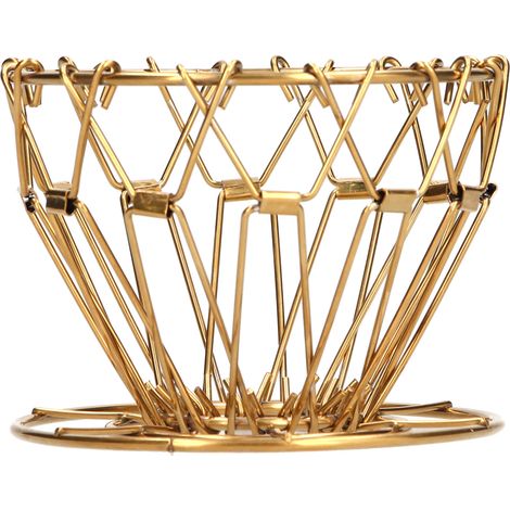 Pour-Over-Kaffeefilterbecher aus Edelstahl 304, faltbar und tragbar, Gold (1/5)