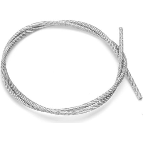 Câble en acier 304 gainé de plastique, 20 mètres, résistant à la corrosion, pour loisirs créatifs, pour suspension (1/5)